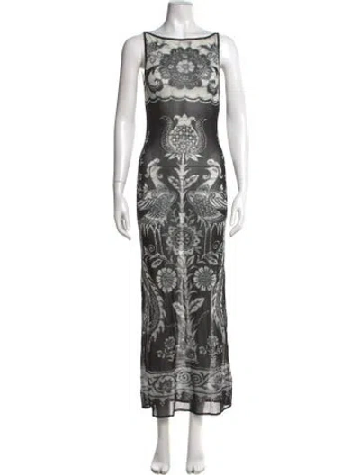 Pre-owned Vivienne Tam Vintage Long Dress In Multi