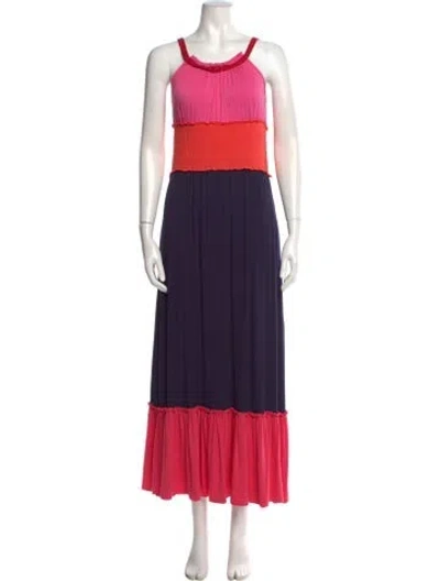 Pre-owned Vivienne Tam Vintage Long Dress In Multi