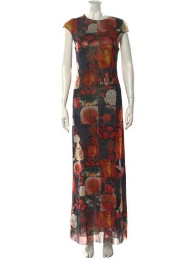 Pre-owned Vivienne Tam Vintage Long Dress In Red