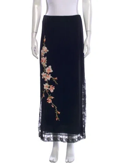Pre-owned Vivienne Tam Vintage Long Skirt In Black