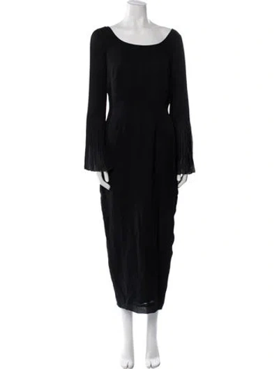 Pre-owned Vivienne Tam Vintage Midi Length Dress In Black