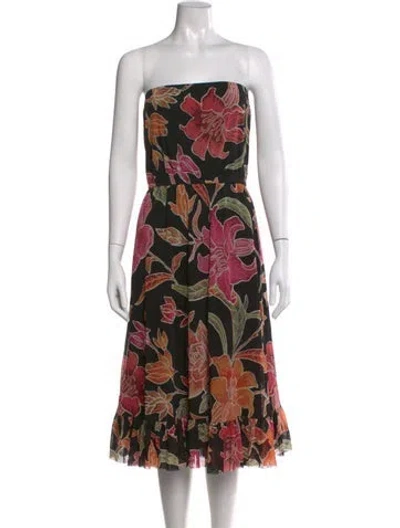 Pre-owned Vivienne Tam Vintage Midi Length Dress In Black