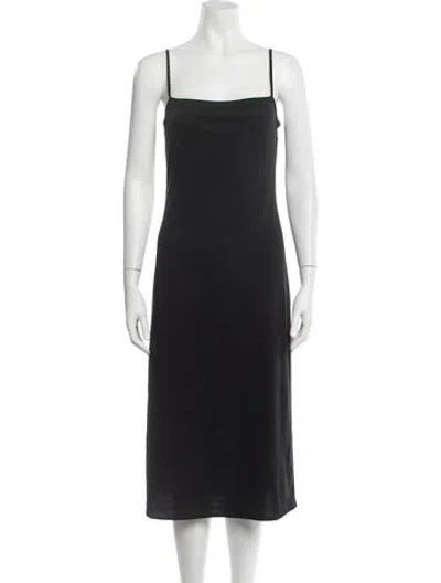 Pre-owned Vivienne Tam Vintage Midi Length Dress In Black