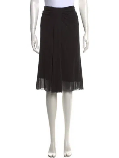 Pre-owned Vivienne Tam Vintage Midi Length Skirt In Black