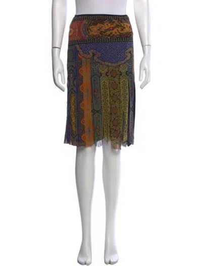 Pre-owned Vivienne Tam Vintage Midi Length Skirt In Multi