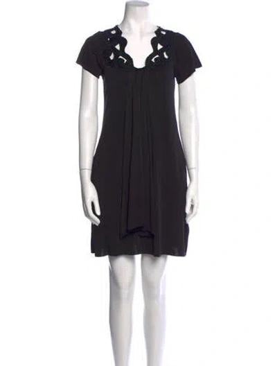 Pre-owned Vivienne Tam Vintage Mini Dress In Black