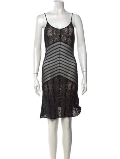 Pre-owned Vivienne Tam Vintage Mini Dress In Black