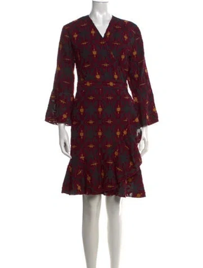Pre-owned Vivienne Tam Vintage Mini Dress In Burgundy