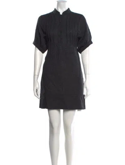 Pre-owned Vivienne Tam Vintage Mini Dress In Gray