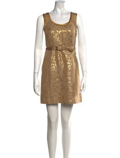 Pre-owned Vivienne Tam Vintage Mini Dress In Neutrals