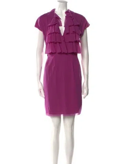Pre-owned Vivienne Tam Vintage Mini Dress In Purple