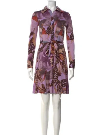 Pre-owned Vivienne Tam Vintage Mini Dress In Purple