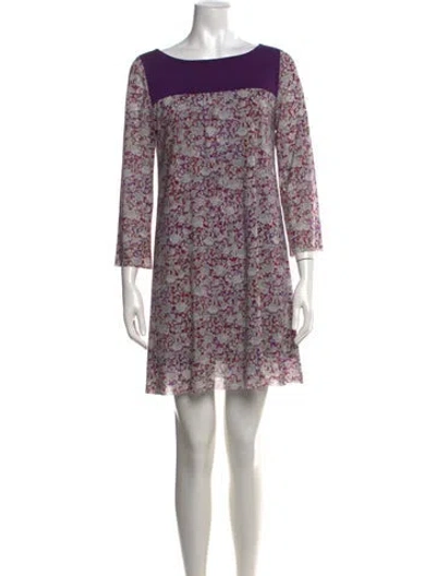 Pre-owned Vivienne Tam Vintage Mini Dress In Purple