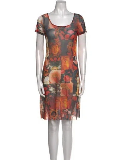 Pre-owned Vivienne Tam Vintage Mini Dress W/ Tags In Orange