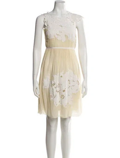 Pre-owned Vivienne Tam Vintage Mini Dress In White