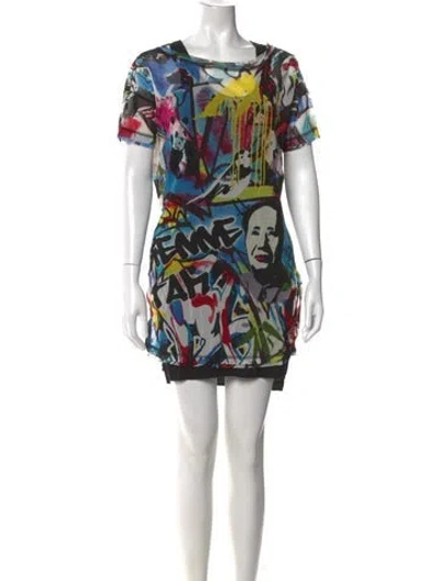 Pre-owned Vivienne Tam Vintage Mini Dress In White