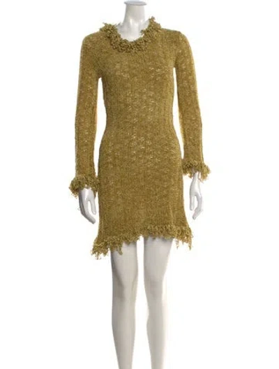 Pre-owned Vivienne Tam Vintage Mini Dress In Yellow