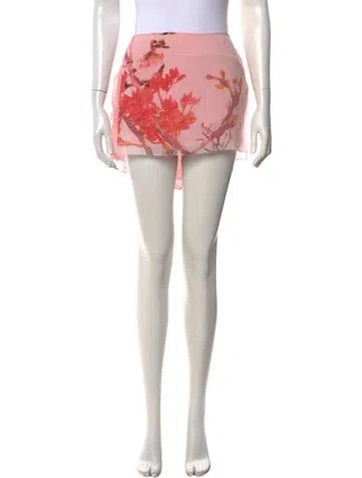 Pre-owned Vivienne Tam Vintage Mini Skirt In Pink