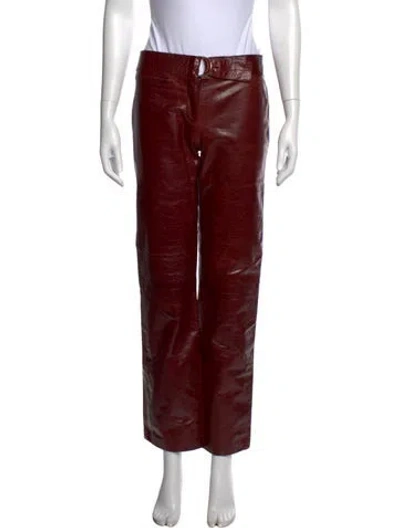 Pre-owned Vivienne Tam Vintage Straight Leg Pants In Burgundy