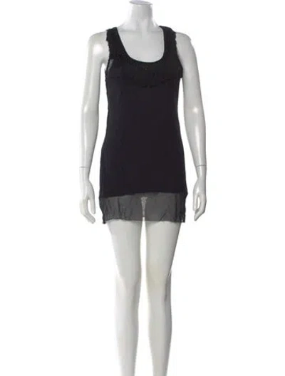 Pre-owned Vivienne Tam V-neck Mini Dress In Black
