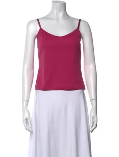 Pre-owned Vivienne Tam V-neck Sleeveless Top In Pink