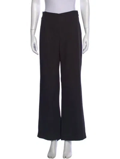 Pre-owned Vivienne Tam Wide Leg Pants In Black