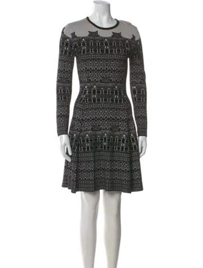 Pre-owned Vivienne Tam Wool Knee-length Dress In Black