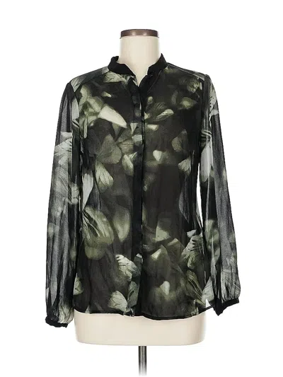 Pre-owned Vivienne Vivienne Tam Long Sleeve Blouse In Green