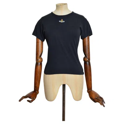 Pre-owned Vivienne Westwood 1990's  Gold Label Orb Baby Tee - Black T-shirt