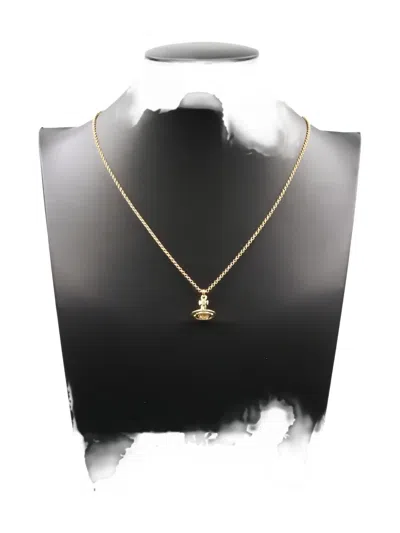 Pre-owned Vivienne Westwood 20's Orb-pendant Necklace In Gold