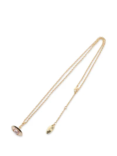 Pre-owned Vivienne Westwood 20 Simonetta Faux-pearl Necklaces In Gold