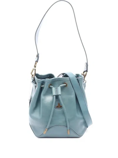 Pre-owned Vivienne Westwood 2000s Small Ruby Bucket Bag In Blue