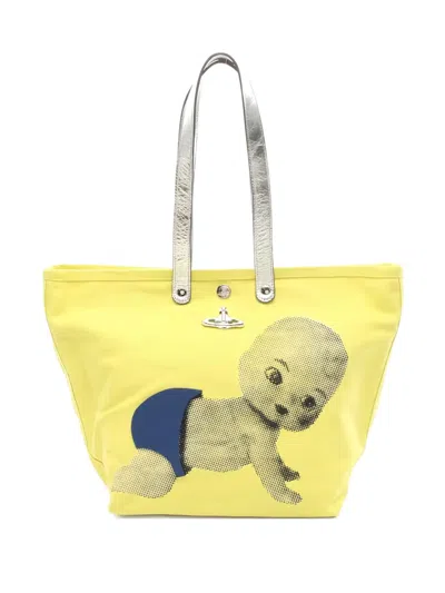 Pre-owned Vivienne Westwood 2010 Utility Shopper Tote Bag In Yellow