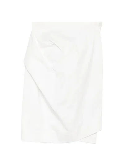 Pre-owned Vivienne Westwood 2010s Anglomania Draped Wrap Asymmetric Skirt In 白色