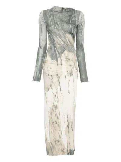 Pre-owned Vivienne Westwood 2016 Abstract-print Dress In Gray