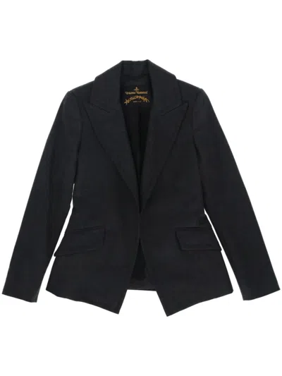 Pre-owned Vivienne Westwood 2017 Peak-lapel Blazer In Grey