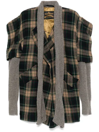 Pre-owned Vivienne Westwood 2017s-2018s Tartan-check Jacket In Green