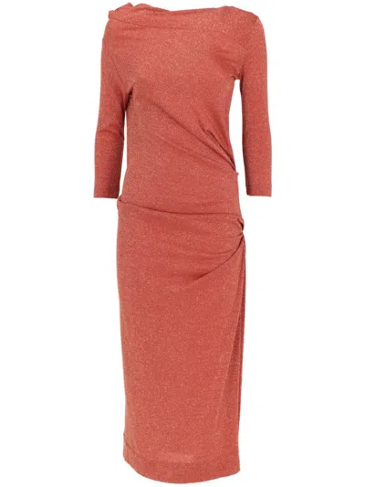 Pre-owned Vivienne Westwood 2019-2020 Lurex Dress In Orange