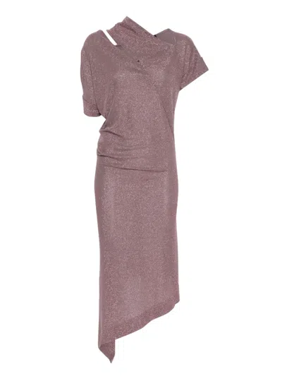 Pre-owned Vivienne Westwood 2019's Asymmetric Midi Dress In Pink