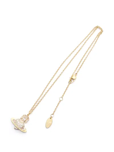 Pre-owned Vivienne Westwood 2020s Agnatha Pendant Necklace In Gold