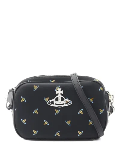 Pre-owned Vivienne Westwood 2020s Anna Orb-print Cross Body Bag In Black