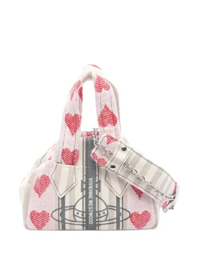 Pre-owned Vivienne Westwood 2020s Archive Yasmine Mini Tote Bag In White