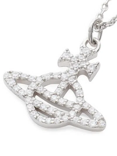 Pre-owned Vivienne Westwood 2020s Calliope Orb Necklace In Silver