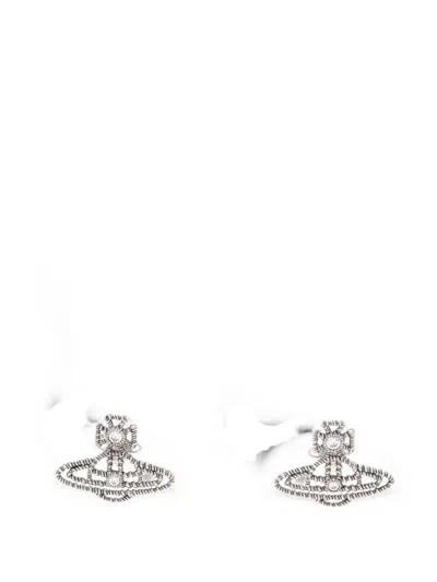 Pre-owned Vivienne Westwood 2020s Coretta Orb Earrings In Silver