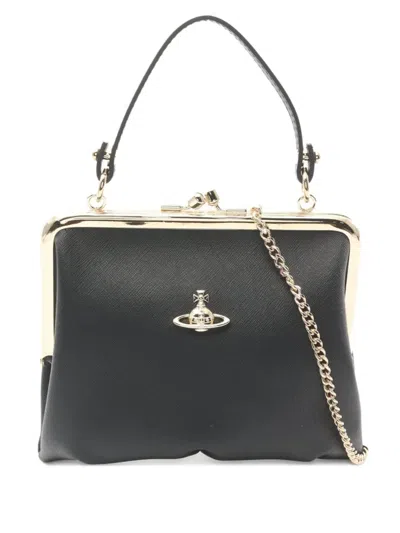 Pre-owned Vivienne Westwood 2020s Granny Frame Handbag In Black