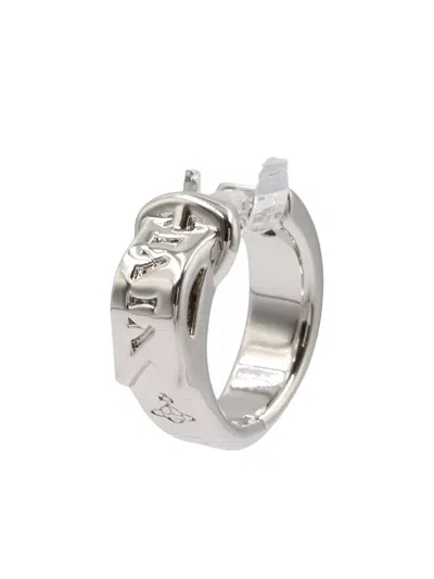 Vivienne Westwood 2020s Huggie-hoop Earrings In Metallic
