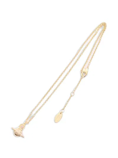 Pre-owned Vivienne Westwood 2020s Jordana Rhinestone Necklace In Gold
