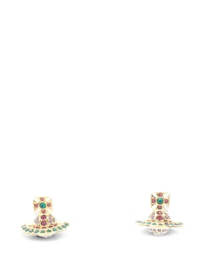 Pre-owned Vivienne Westwood 2020s Kika Orb Earrings In Gold