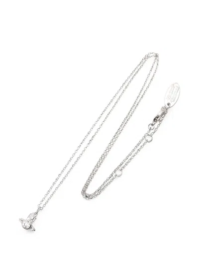 Pre-owned Vivienne Westwood 2020s London Orb Pendant Necklace In Silver