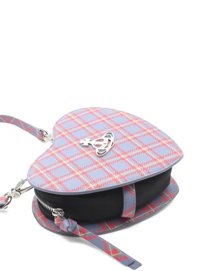 Pre-owned Vivienne Westwood 2020s Louise Heart Shoulder Bag In Blue